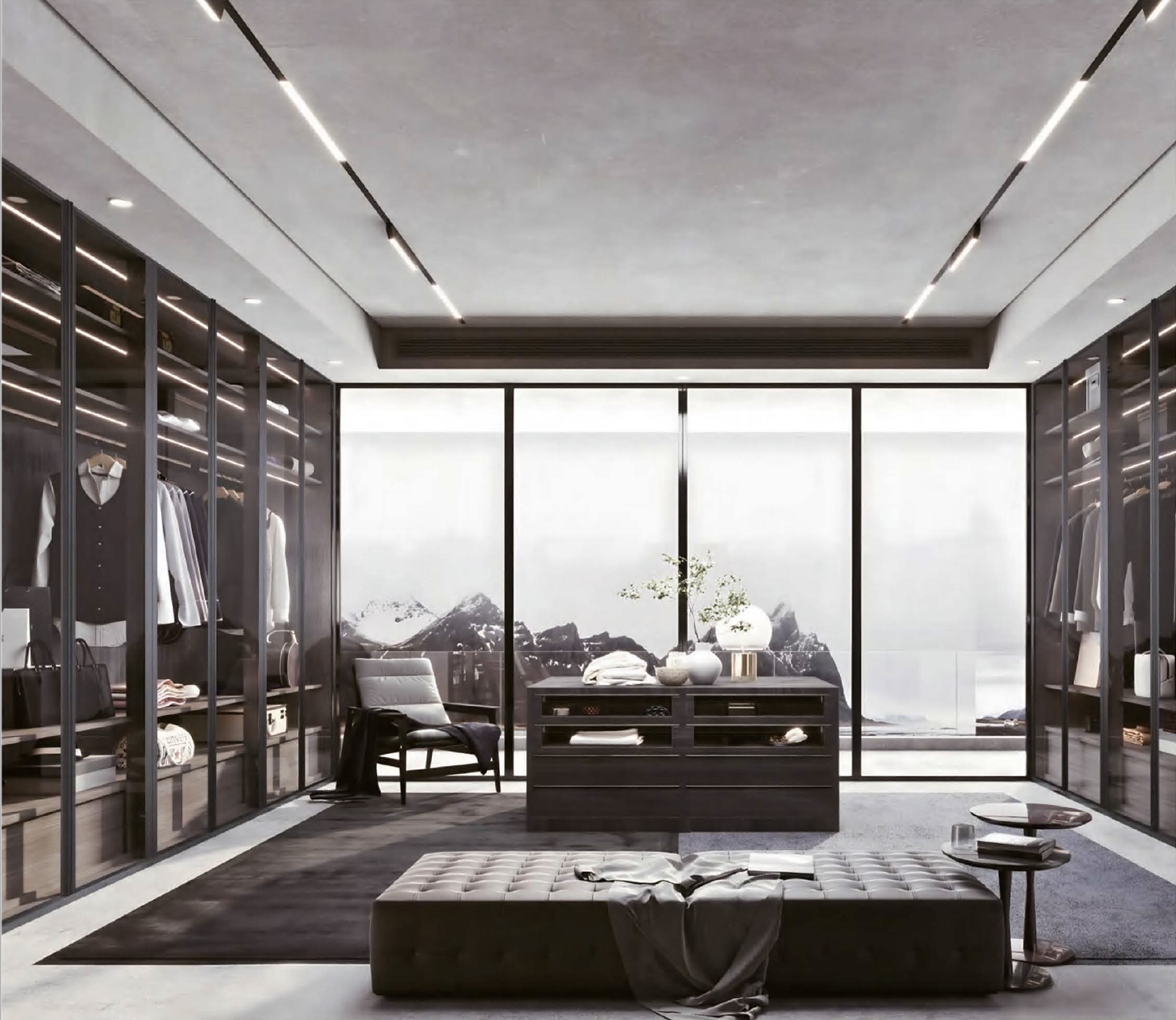 Contemporary Walk-In Wardrobe